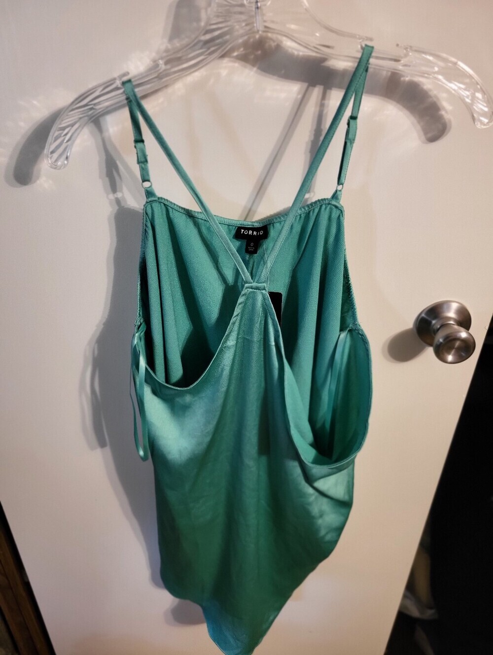 NEW TORRID TEAL SILKY TANK SZ 0